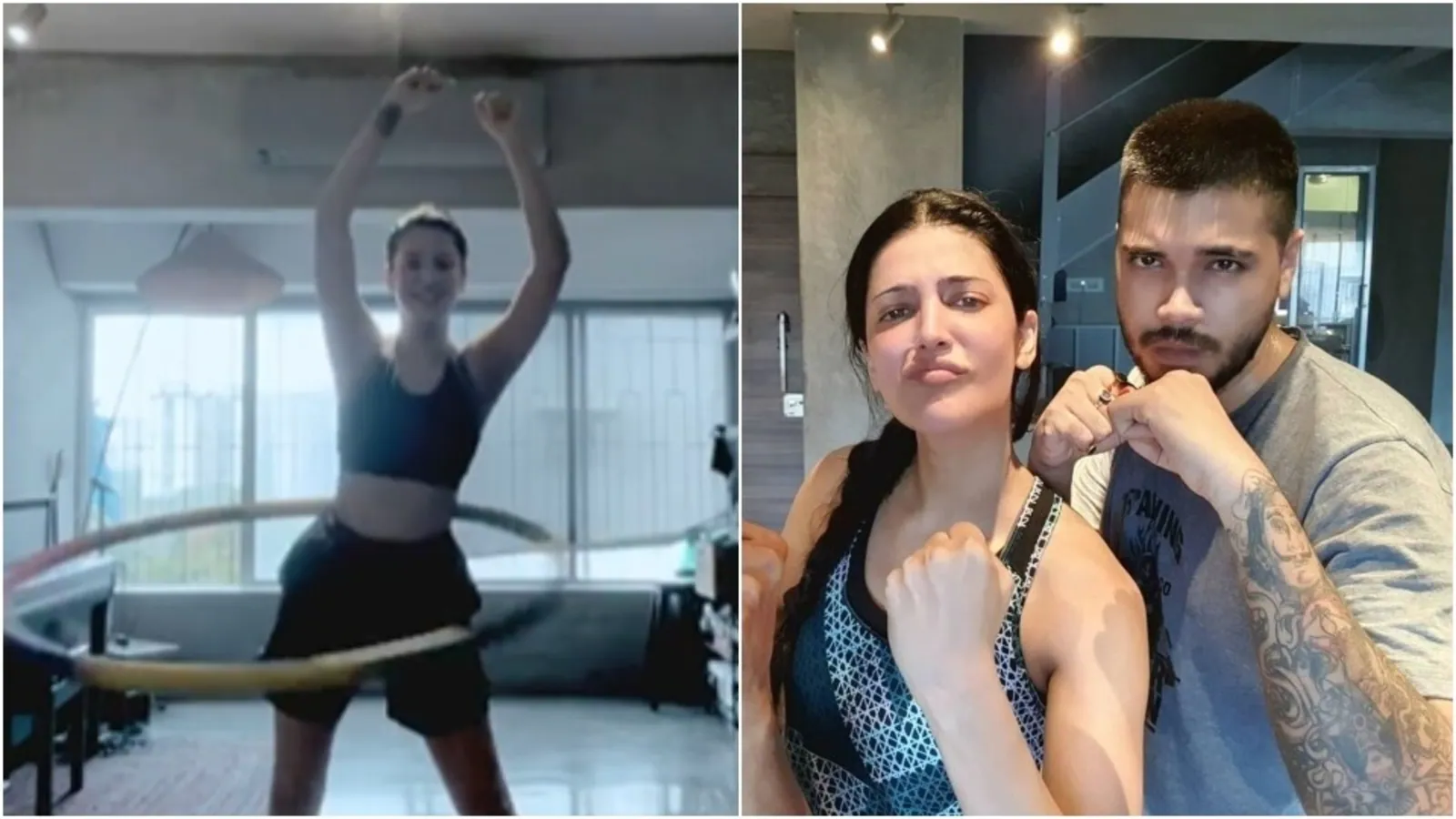 श्रुति हासन के वर्कआउट से पता चलता है कि उनका मूड थकने से लेकर खुश रहने तक है
