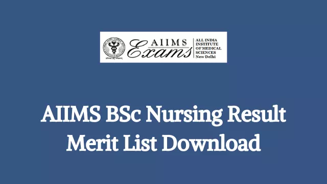 AIIMS Nursing Exam Result 2022