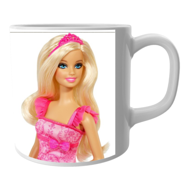 Barbie Doll Mug, Barbie Doll Gifts for Girls, Dolls Birthday Items, Barbie Doll White Ceramic Mug,Doll pattern beautiful white mug for kids Ceramic Mug - Image 2