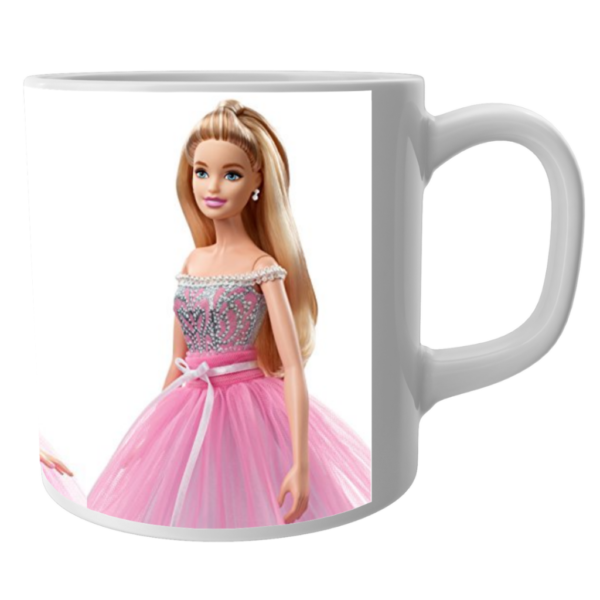 Barbie Doll Mugs, Barbie Gifts for Girls, Girls Birthday Items, Barbie Doll White Ceramic Mug,gift for kids, - Image 2