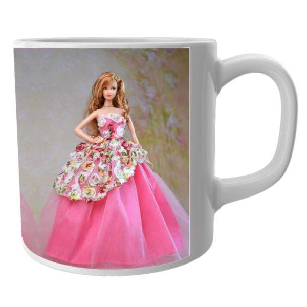 Barbie Doll Design Printed white Color Coffee Ceramic Mug ,Barbie Doll Mugs, Barbie Gifts for Girls, Girls Birthday Items, Barbie Doll White Ceramic Mug - Image 2