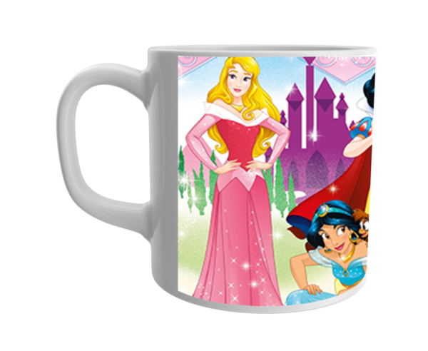 Product Guruji White Ceramic Dolls Cartoon Design on Mug for Kids.