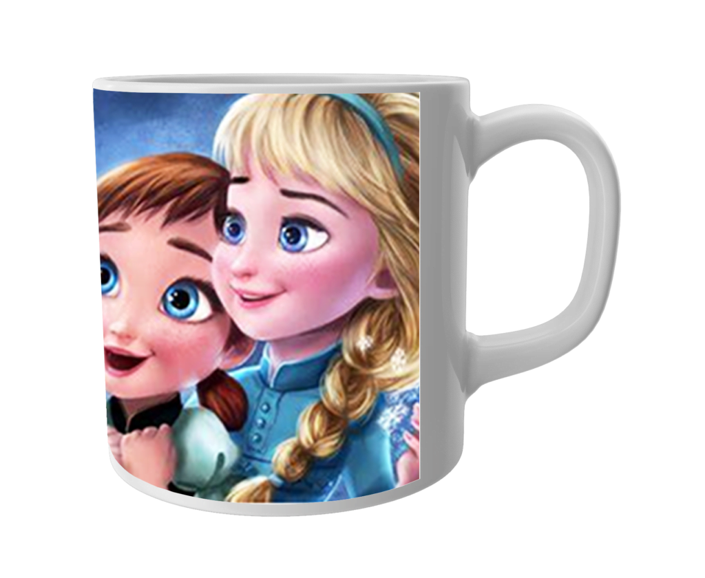 Product Guruji White Ceramic Barbie Doll Cartoon on Coffee Mug for Kids. - Image 2