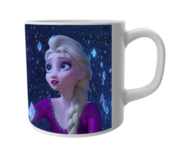Product Guruji White Ceramic Elsa Doll Cartoon on Coffee Mug for Kids. - Image 2