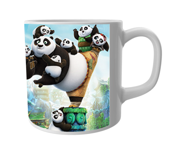 Product Guruji Kung Fu Panda Warrior Cartoon Printed  White Ceramic Coffee/Tea Mug for Kids.… - Image 2