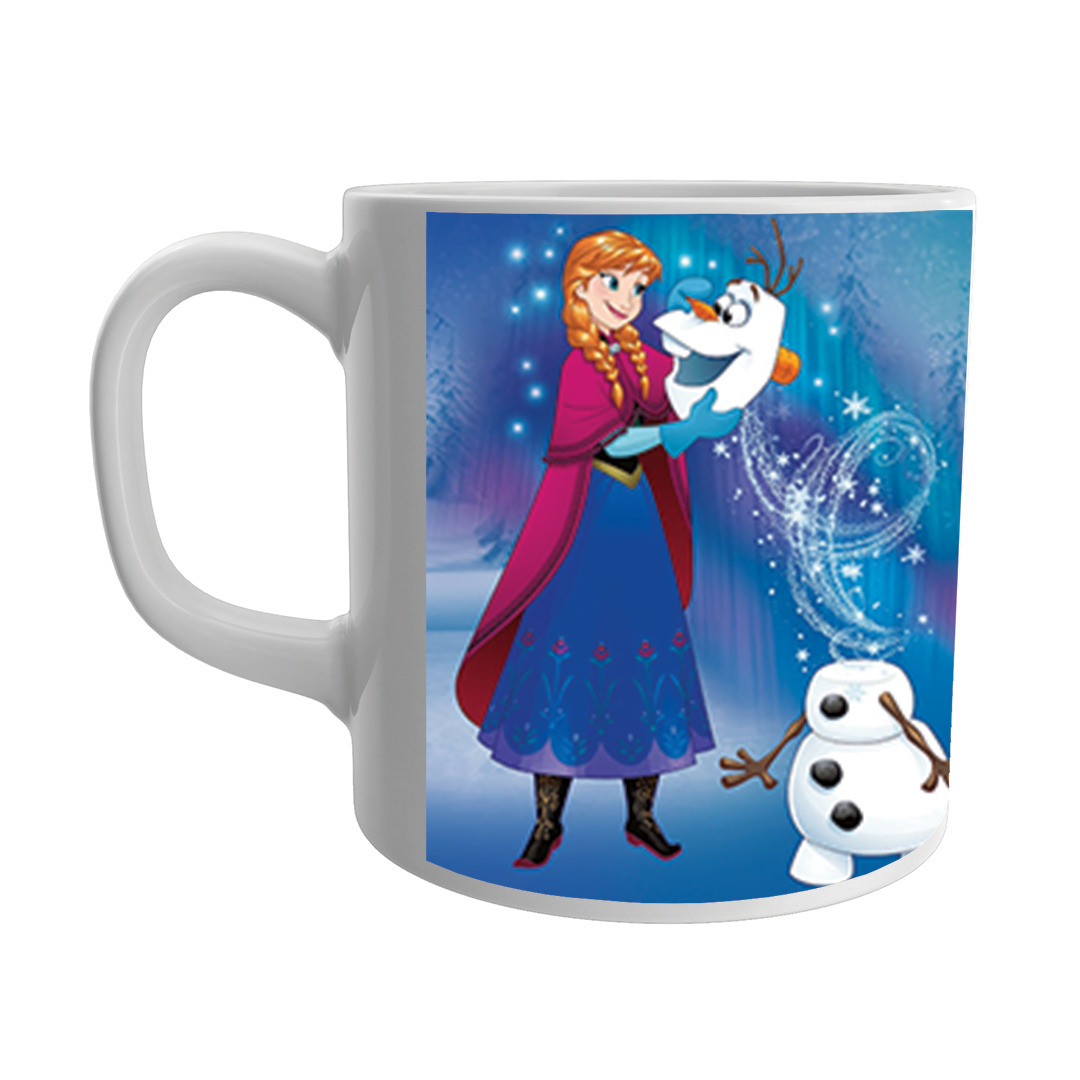 Product Guruji Disney Elsa Snowfall Toon Print White Ceramic Coffee/Tea Mug for Kids.…