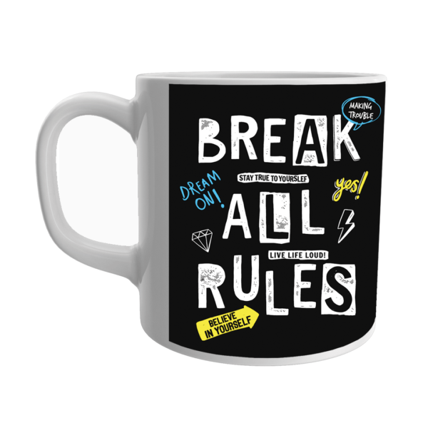 Product Guruji ‘Thought Text’ Print White Ceramic Coffee/Tea Mug for Kids..