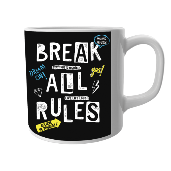 Product Guruji ‘Thought Text’ Print White Ceramic Coffee/Tea Mug for Kids.. - Image 2