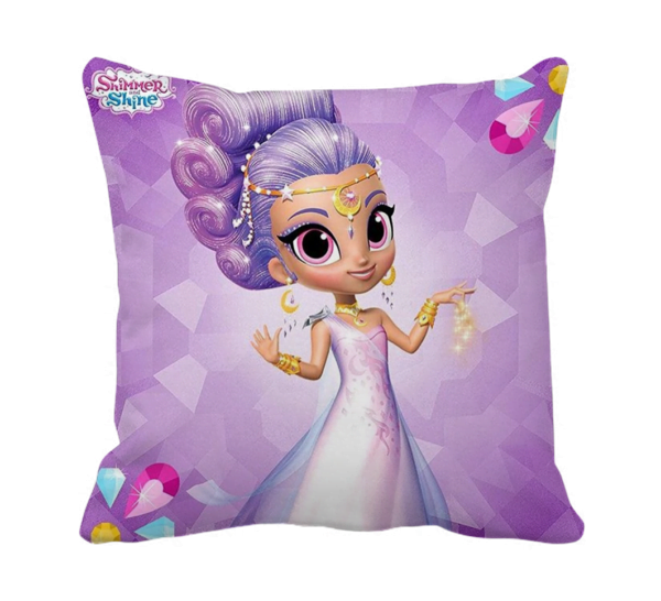 Product Guruji -Dolls Cartoon Design Cushions & Pillows Cover 12x12 with filler for kids, cartoon cushion for kids