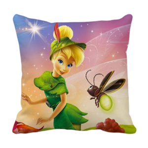 Product Guruji - Doll pattern beautiful white cushion cover 12x12 with filler for kids.