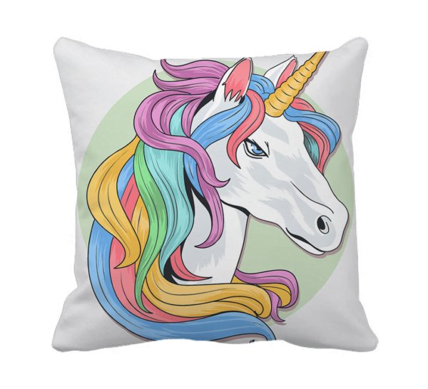 Product Guruji - Unicorn Plush Toy Stuffed Animal Pillow Cushion12x12 with filler for kids, cartoon cushion for kids Soft Toys for Baby Kids