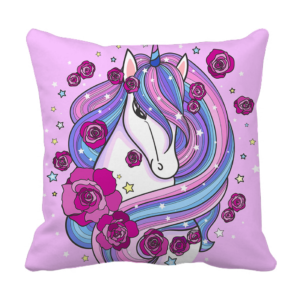 Product Guruji - Unicorn Cushion  for kids ,Unicorn cushion 12x12 with filler for kids.