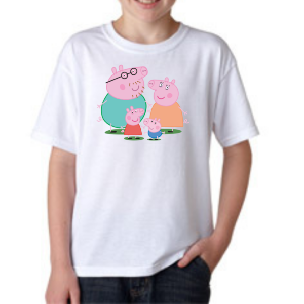 Product Guruji Peppa Pig White Round Neck Regular Fit Premium Polyester Tshirt with Cushion and Mug,. - Image 2
