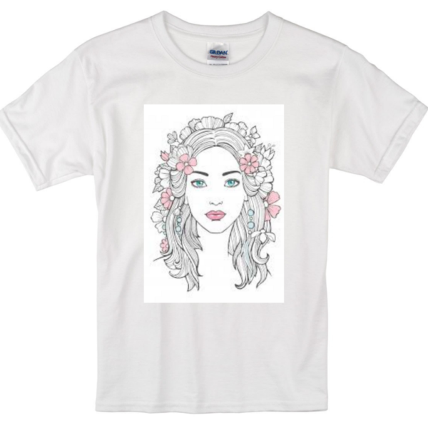 Sketch Design Tshirt For Girls, Cartoon Tshirt For Girls.. - Image 2