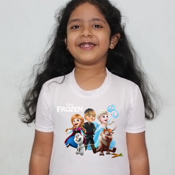 Frozen Cartoon Design Tshirt For Girls, Cartoon Tshirt For Girls.. - Image 2