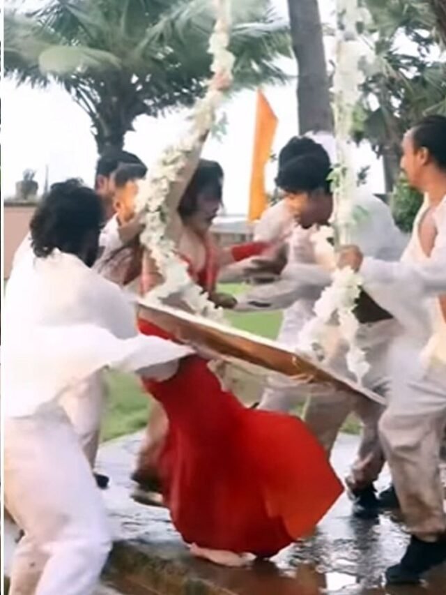 उरफी जावेद कामुक मूव्स करते हुए झूले से नीचे गिरी हुई थी