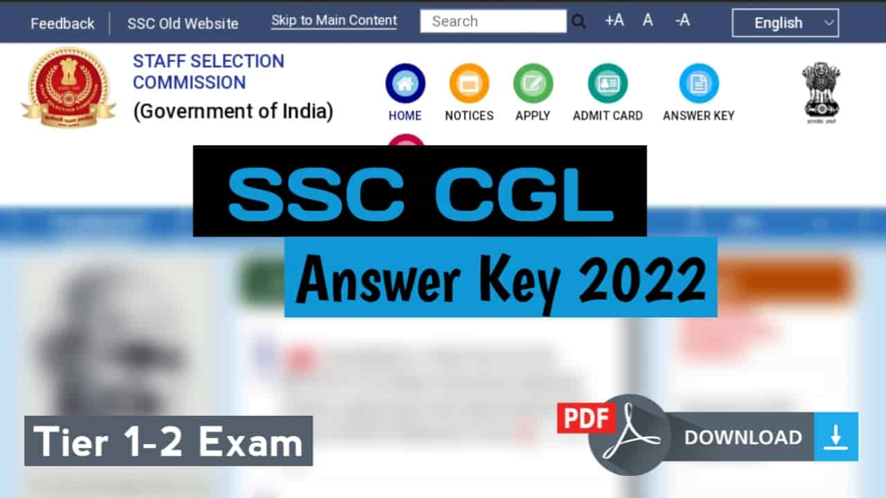 SSC CGL Tier 2 Answer Key 2022 & Download Answer Sheet