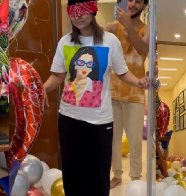 Hina Khan’s Birthday Surprise: A Room Full of Flowers and a Stunning Ramp Walk Cake!