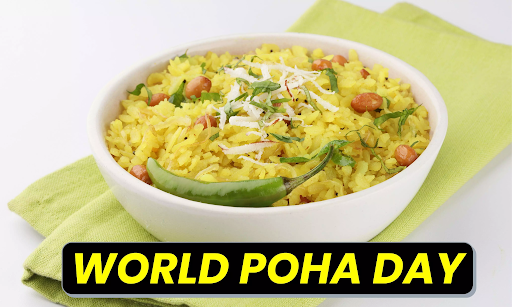 World Poha Day celebration 2024 traditional Indian breakfast healthy poha recipes unique ways to eat poha street food in India