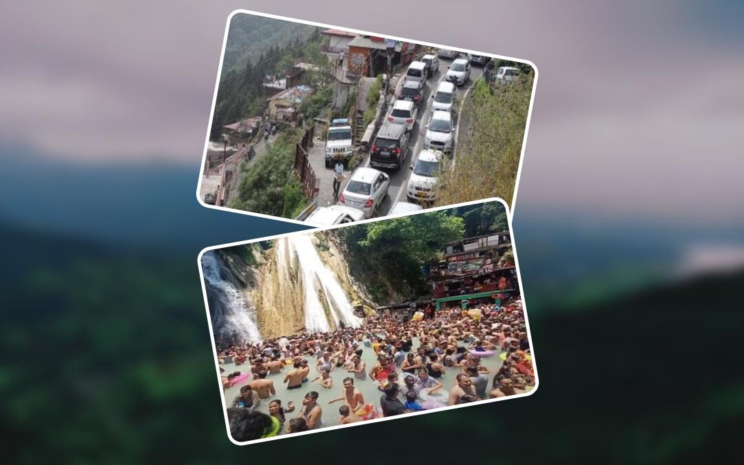 Himachal traffic jam 2024, Uttarakhand tourist crowd update, Mussoorie Nainital roadblock, hill station travel advisory, summer vacation traffic tips
