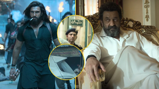 Ranveer Singh Dhurandhar first look poster, Ranveer Singh action film 2025, Ranveer Singh new movie set in Pakistan, Dhurandhar film shooting location Thailand, Ranveer Singh intense look with gun