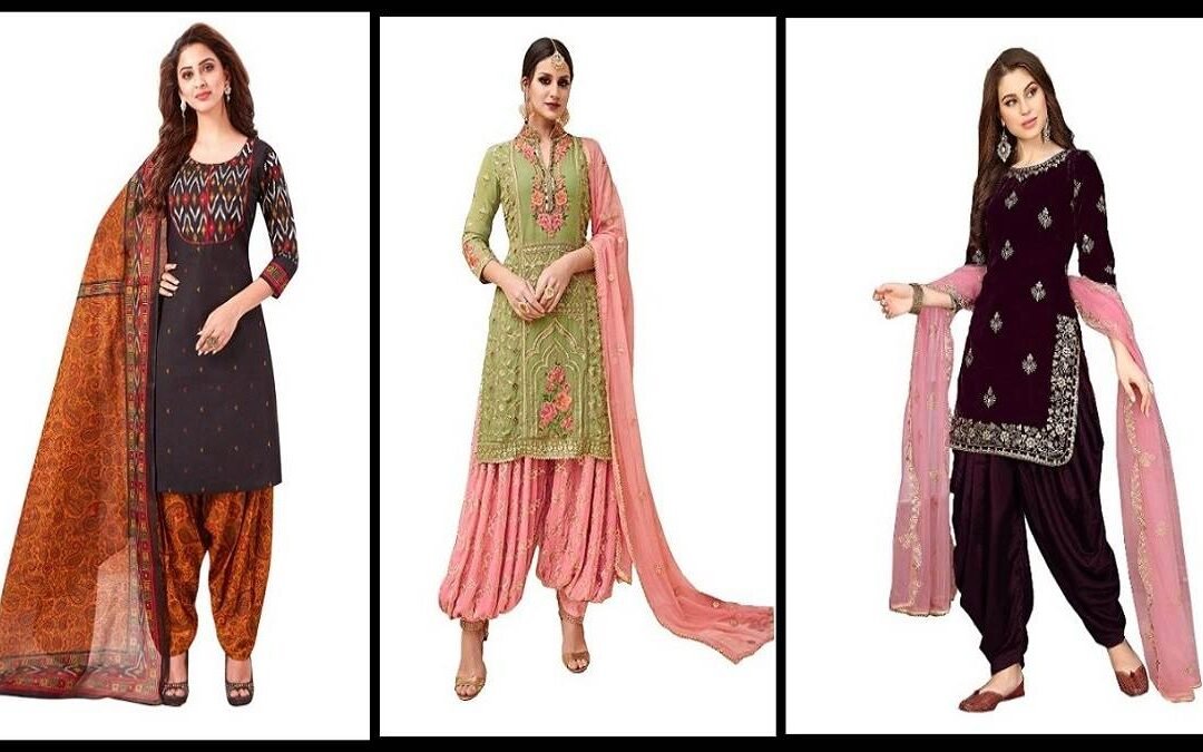 Patiala Suit Designs For Lohri के लेटेस्ट पंजाबी सूट और फुलकारी दुपट्टा स्टाइल।