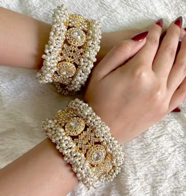 Glass Bangles Are Outdated! Wear These Trendy Pearl Gajra Bangles This Bakrid