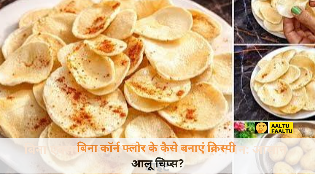 एक सफेद प्लेट में रखे हुए सुनहरे और क्रिस्पी होममेड आलू के चिप्स।