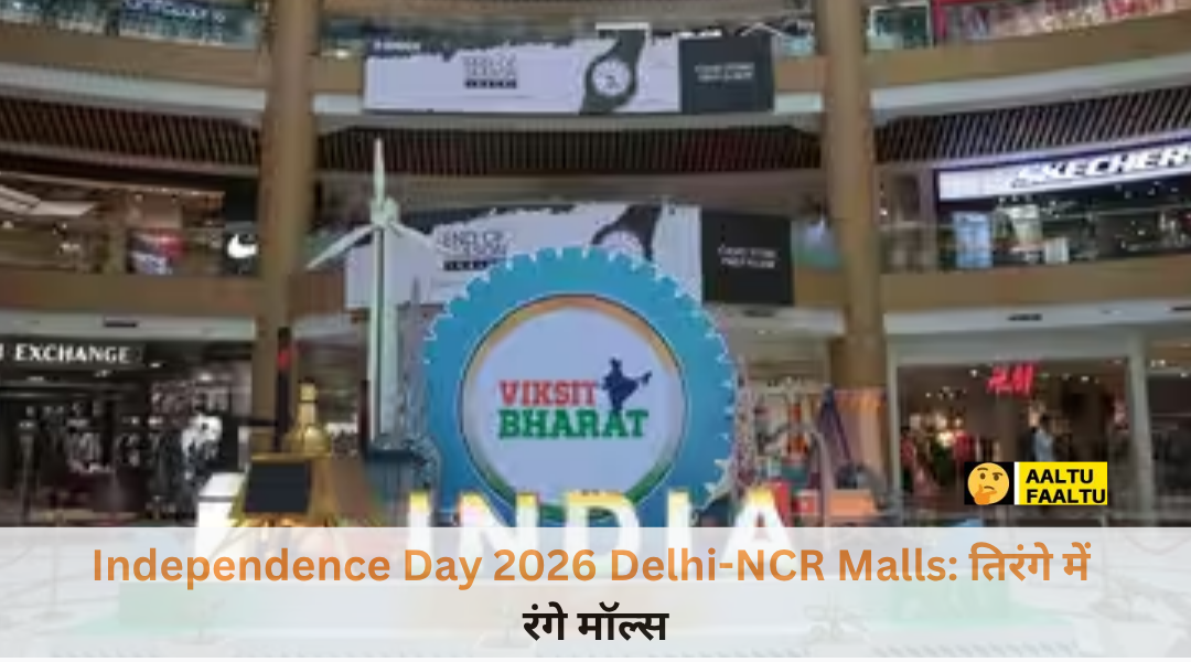 Independence Day 2026 Delhi-NCR Malls तिरंगे की रोशनी और गुब्बारों से सजे हुए दिल्ली-एनसीआर के शानदार शॉपिंग मॉल