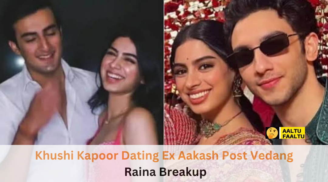 Khushi Kapoor attending a Bollywood event, smiling after headlines of her Vedang Raina breakup and new romance.